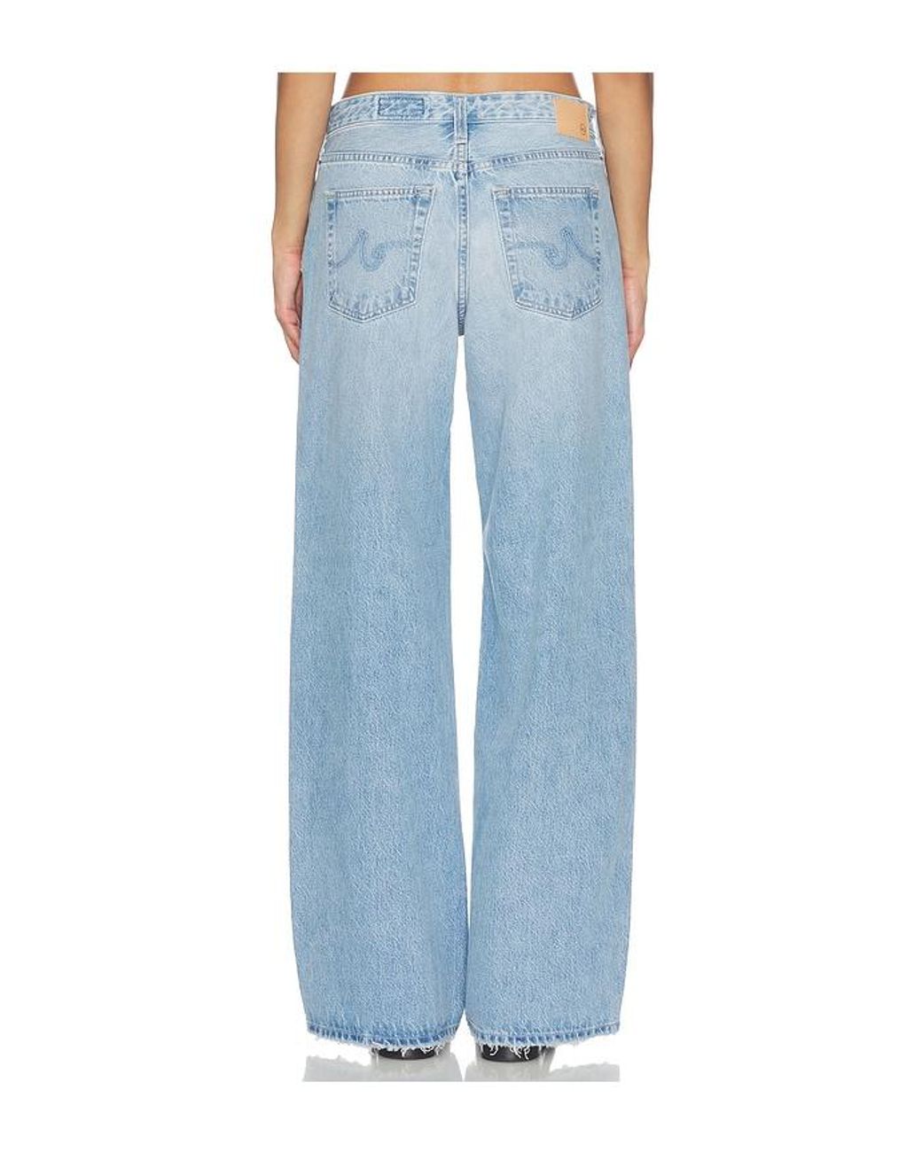 AG Jeans Blue Adria Low Rise Wide Leg Jeans