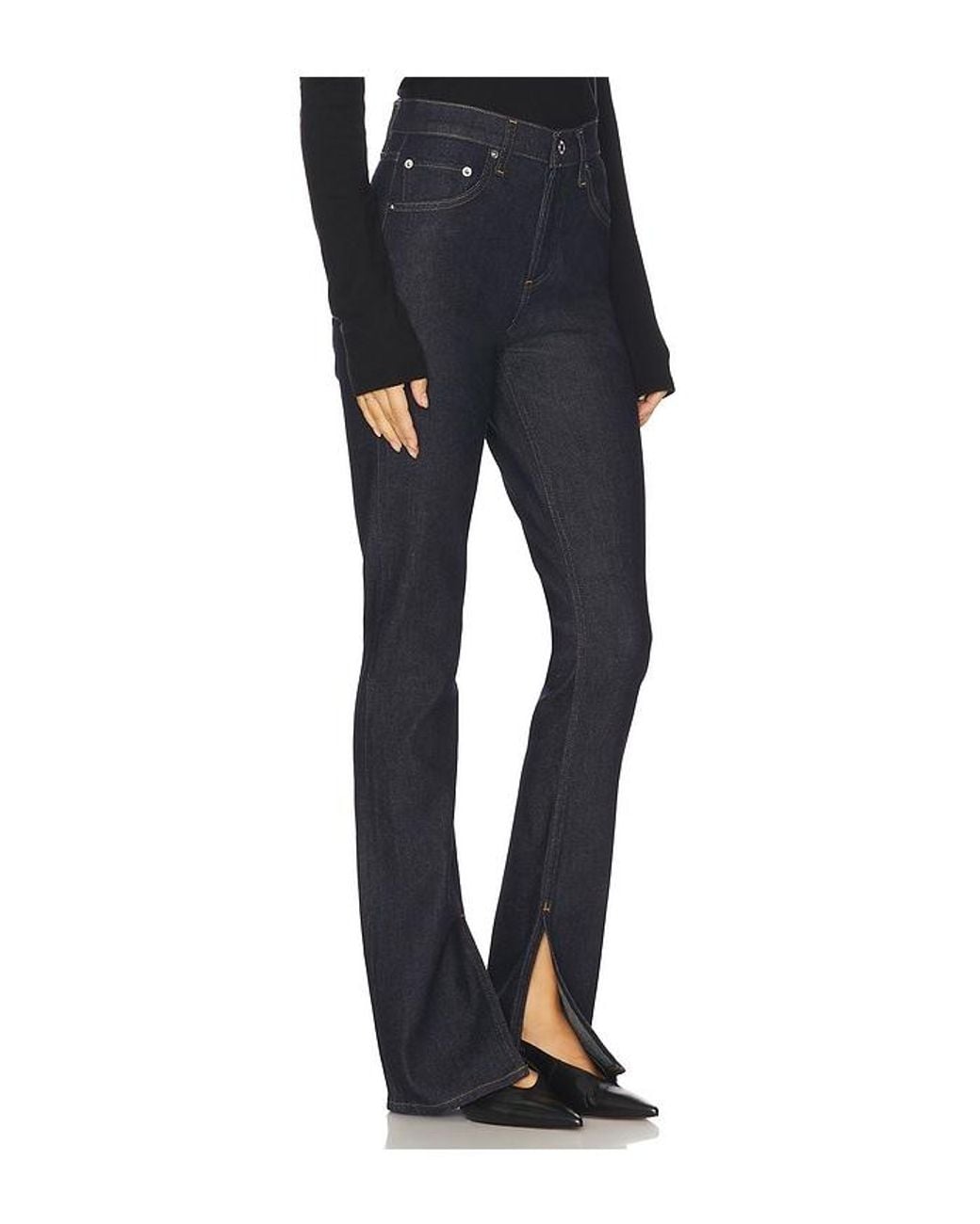 Agolde Black Ingram Split Skinny Jeans