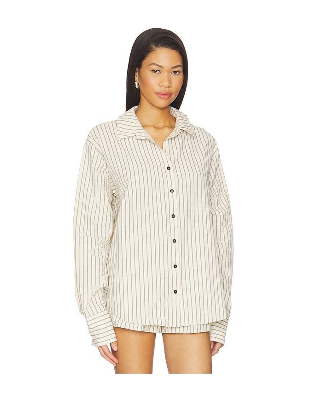 ALL THE WAYS White Kadence Button Up Top