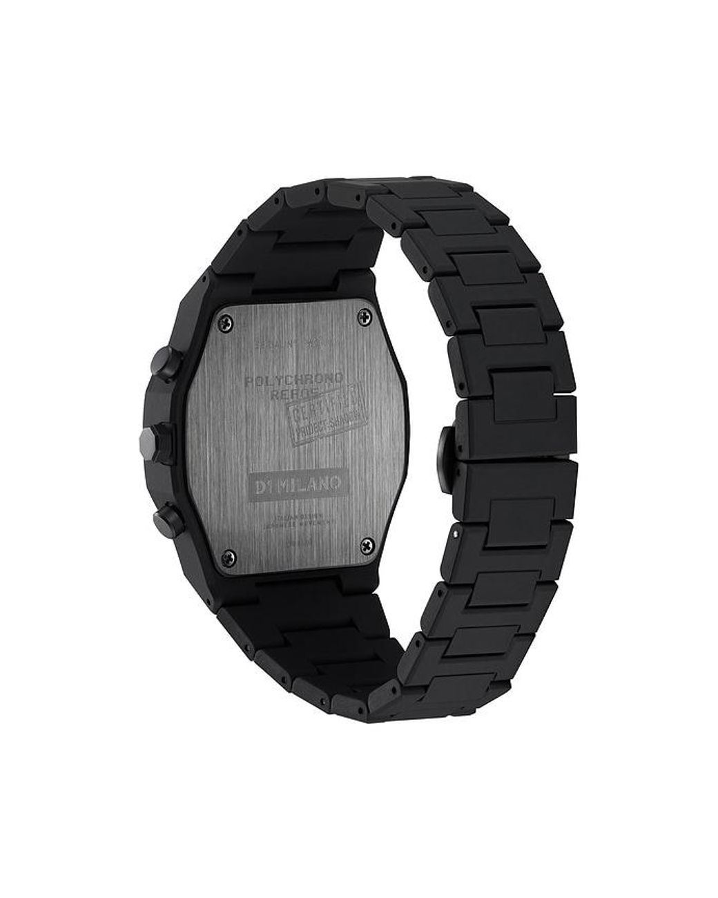 D1 Milano Black Polychrono 40.5Mm Watch for men