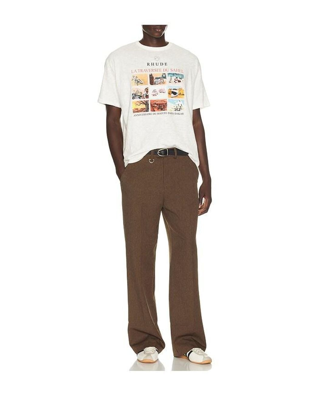 Rhude Multicolor Traversee Du Sahel Slub Tee for men