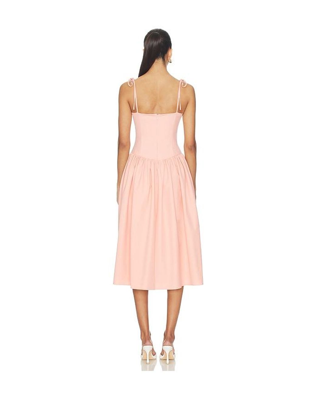 MORE TO COME Pink Theresa Midi Corset Dress