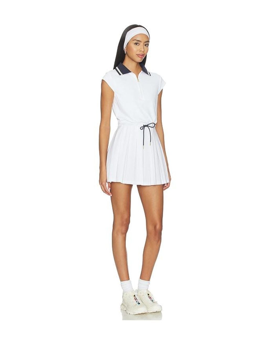 Varley White Nico Court Dress