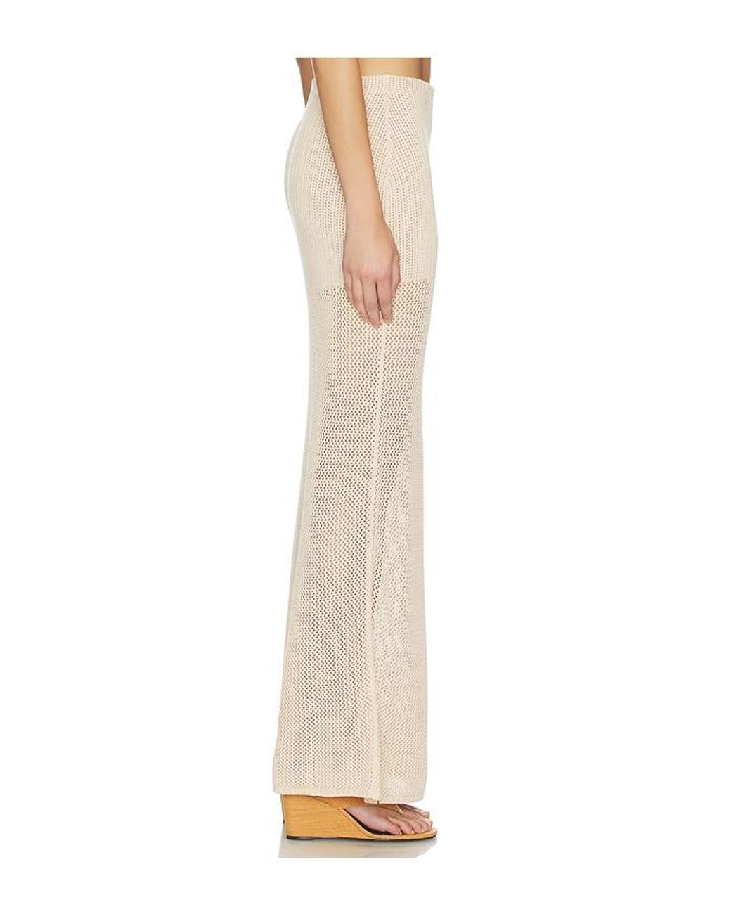 Lovers + Friends White Emmalee Pointelle Maxi Skirt