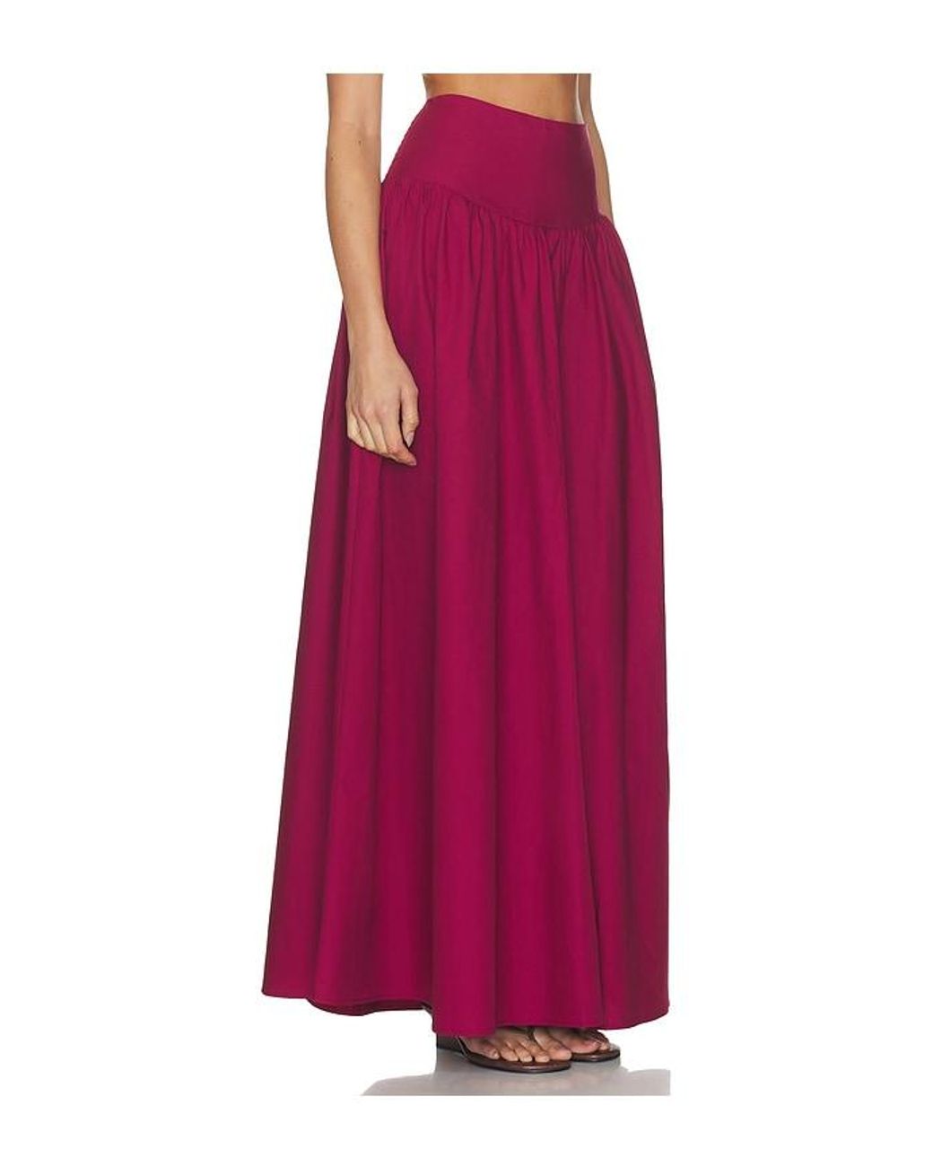 Susana Monaco Purple Poplin Drop Waist Skirt