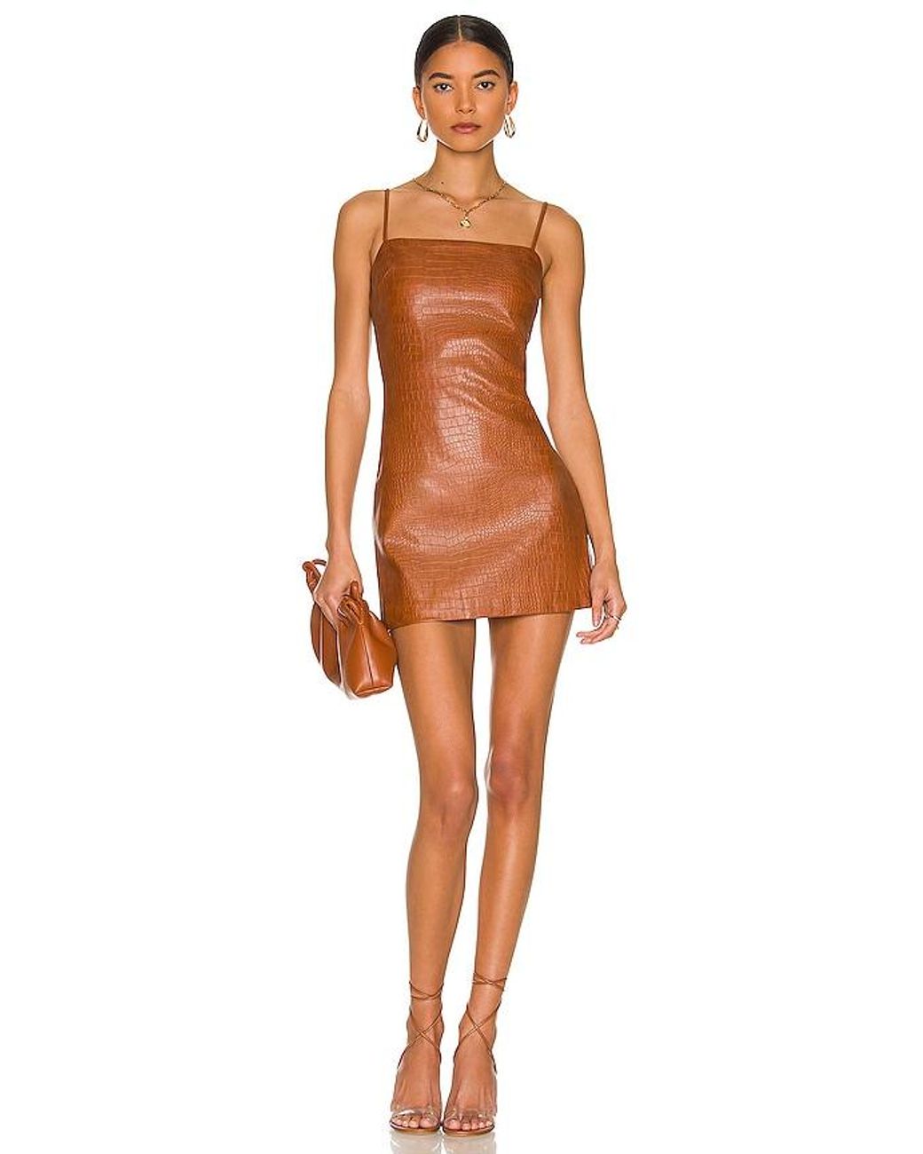 Vestido Croc En Color Cognac Talla (También En 12) Bardot de color Brown