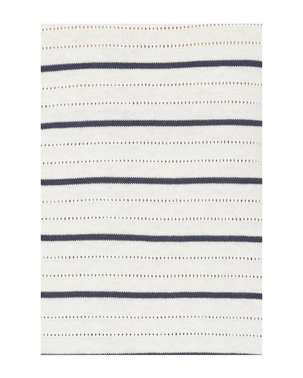 Varley White Wren Knit Polo Top