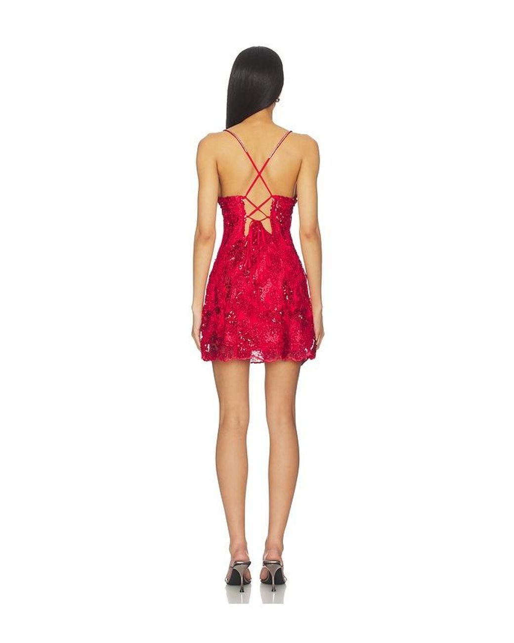 For Love & Lemons Red Opal Mini Dress
