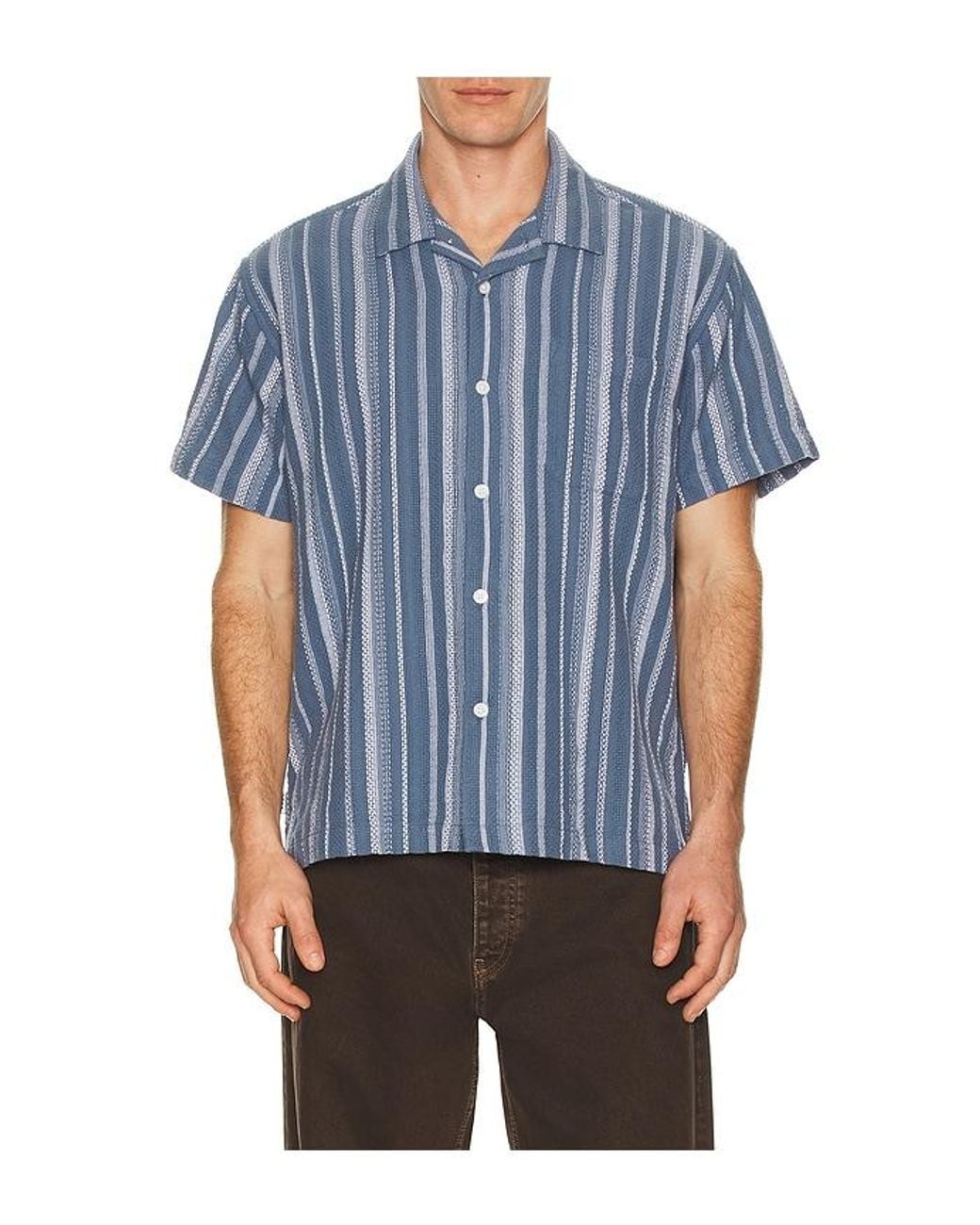 Obey Blue Hugh Woven Shirt for men
