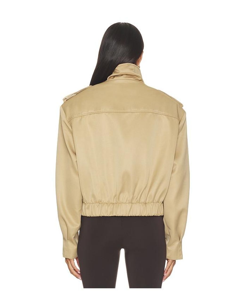Source Unknown Natural Barlow Flight Bomber Jacket