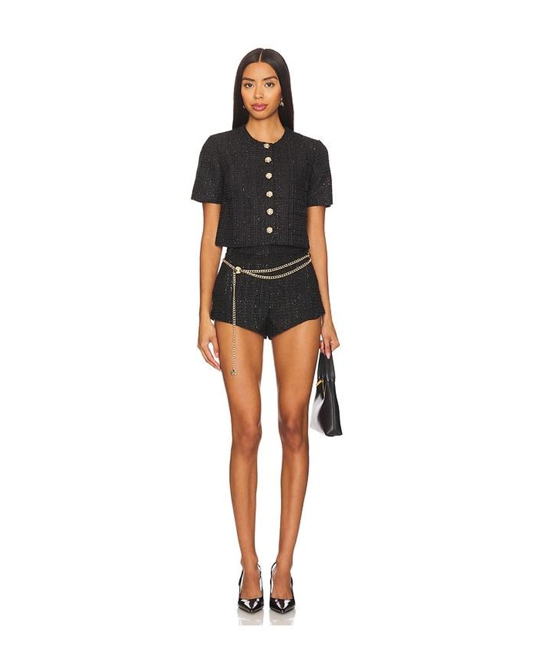 Amanda Uprichard Black Kelso Shorts