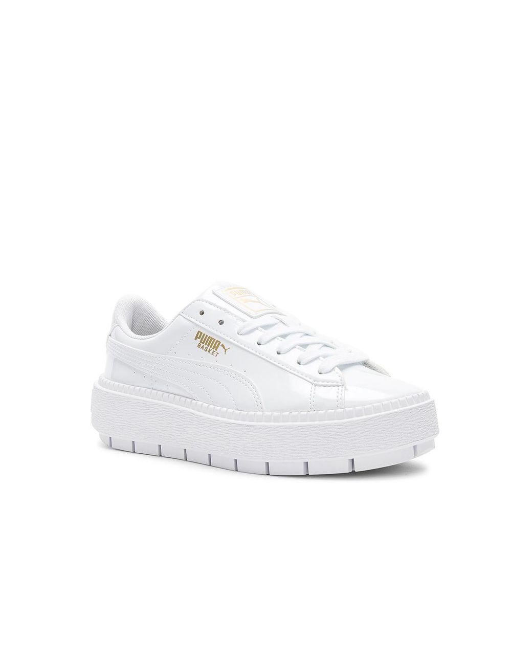 puma basket platform trace white