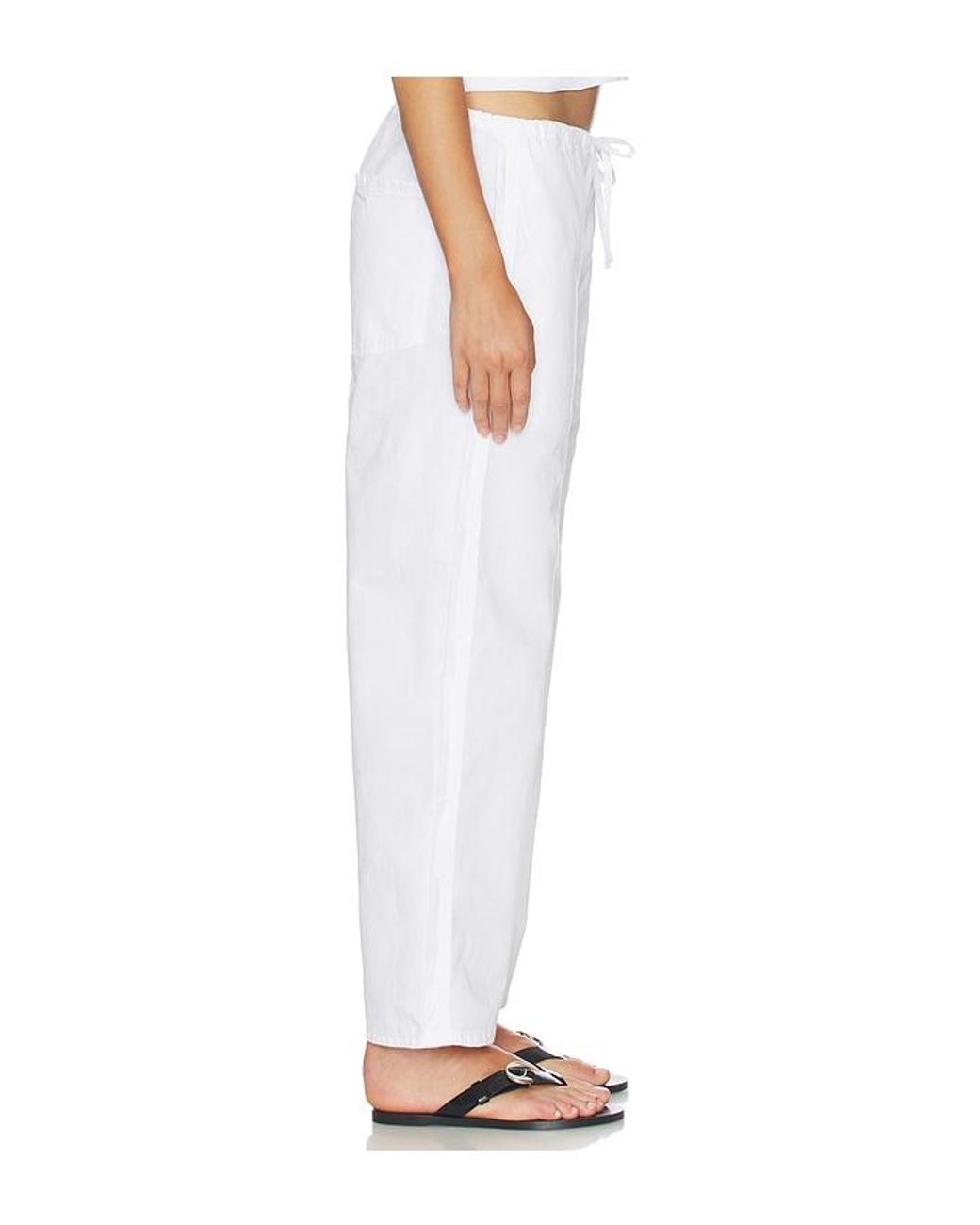 Amo Denim White Simone Wide Leg Pant