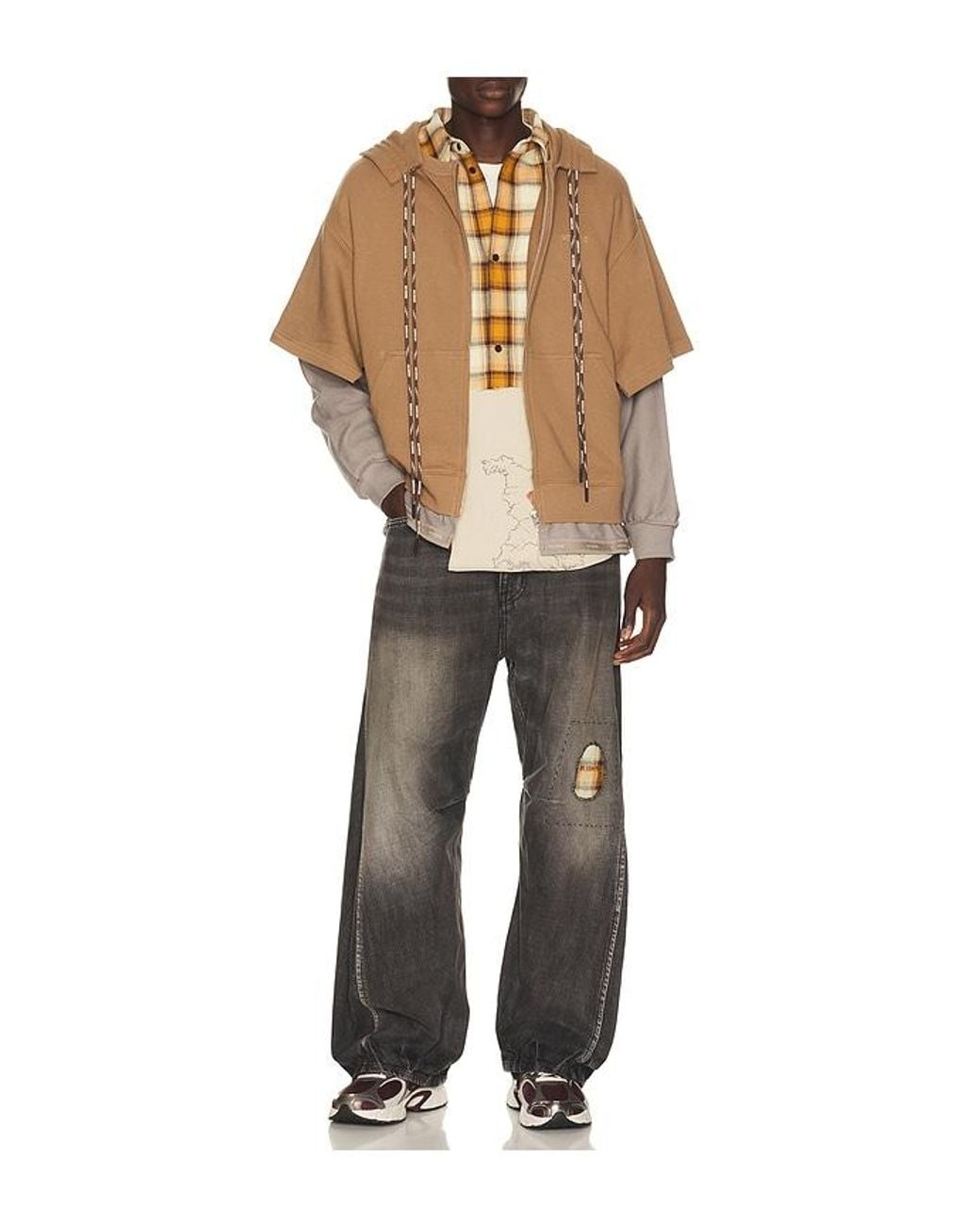 we11done Yellow Reworked Jersey Shirt for men