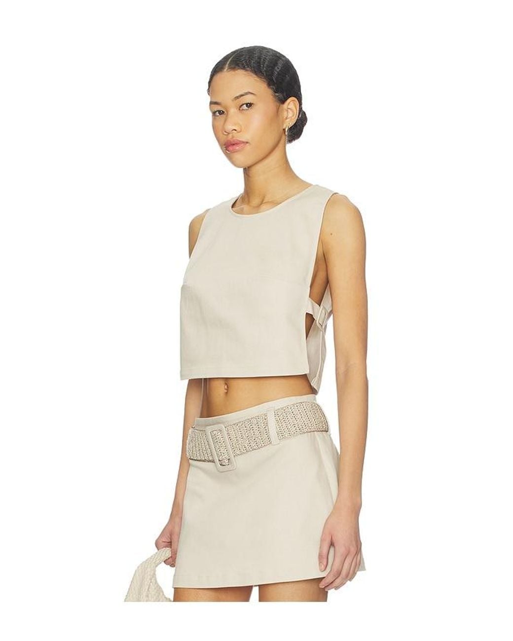 MY BEACHY SIDE Natural Alba Denim Top