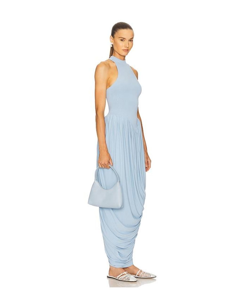 Helsa Blue The Duchess Jersey Dress