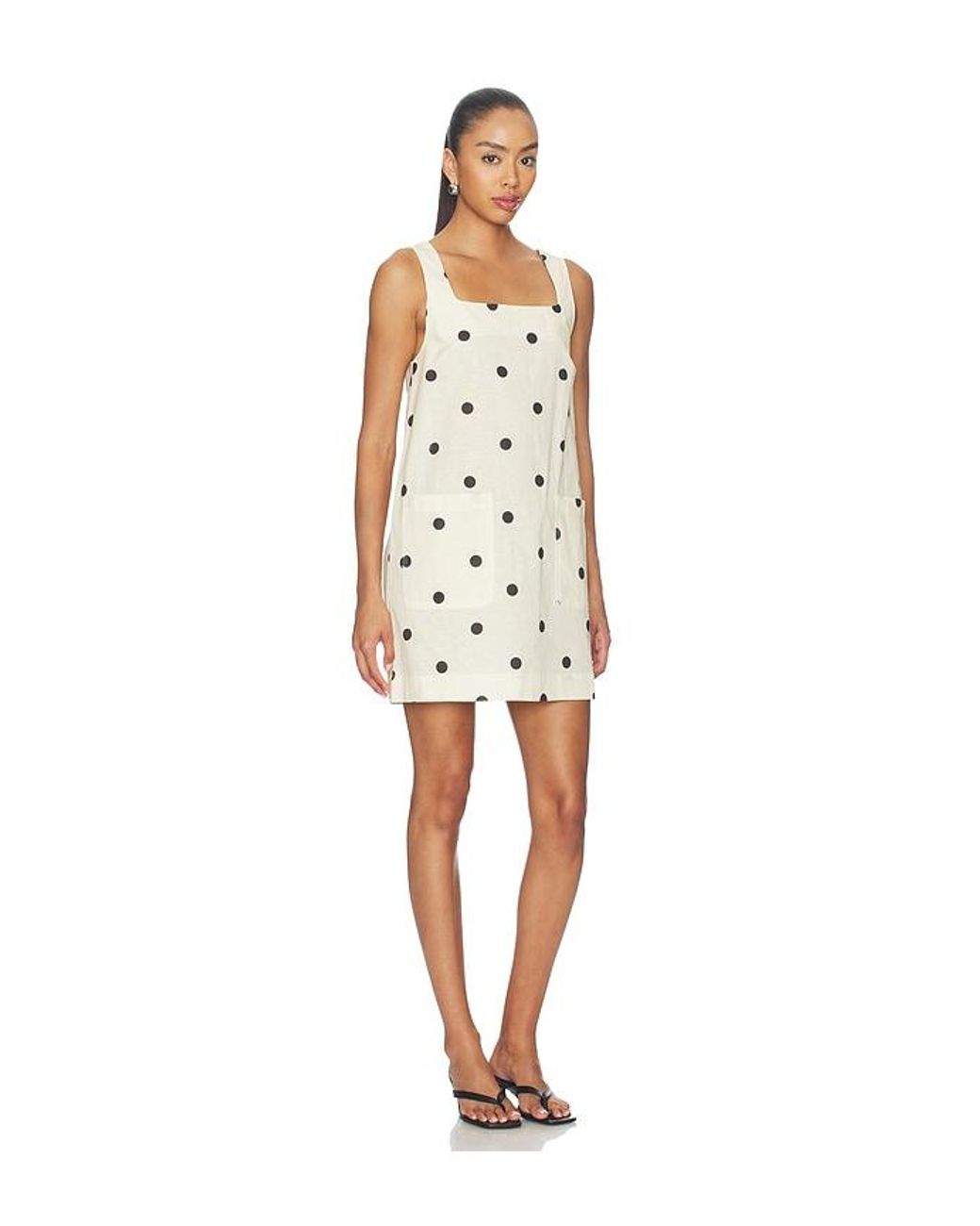 Blank NYC White Polka Dot Mini Dress