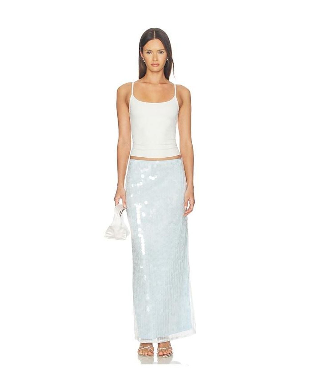 superdown White Bryony Maxi Skirt