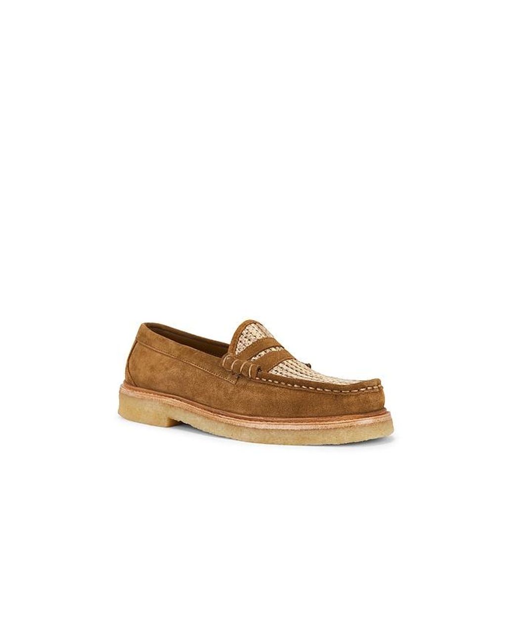 G.H.BASS White Larson Crepe Sole Rafia for men