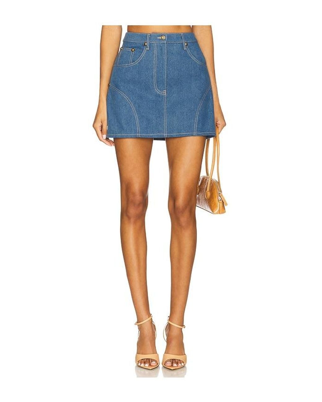 Lovers + Friends Blue Mira Mini Skirt