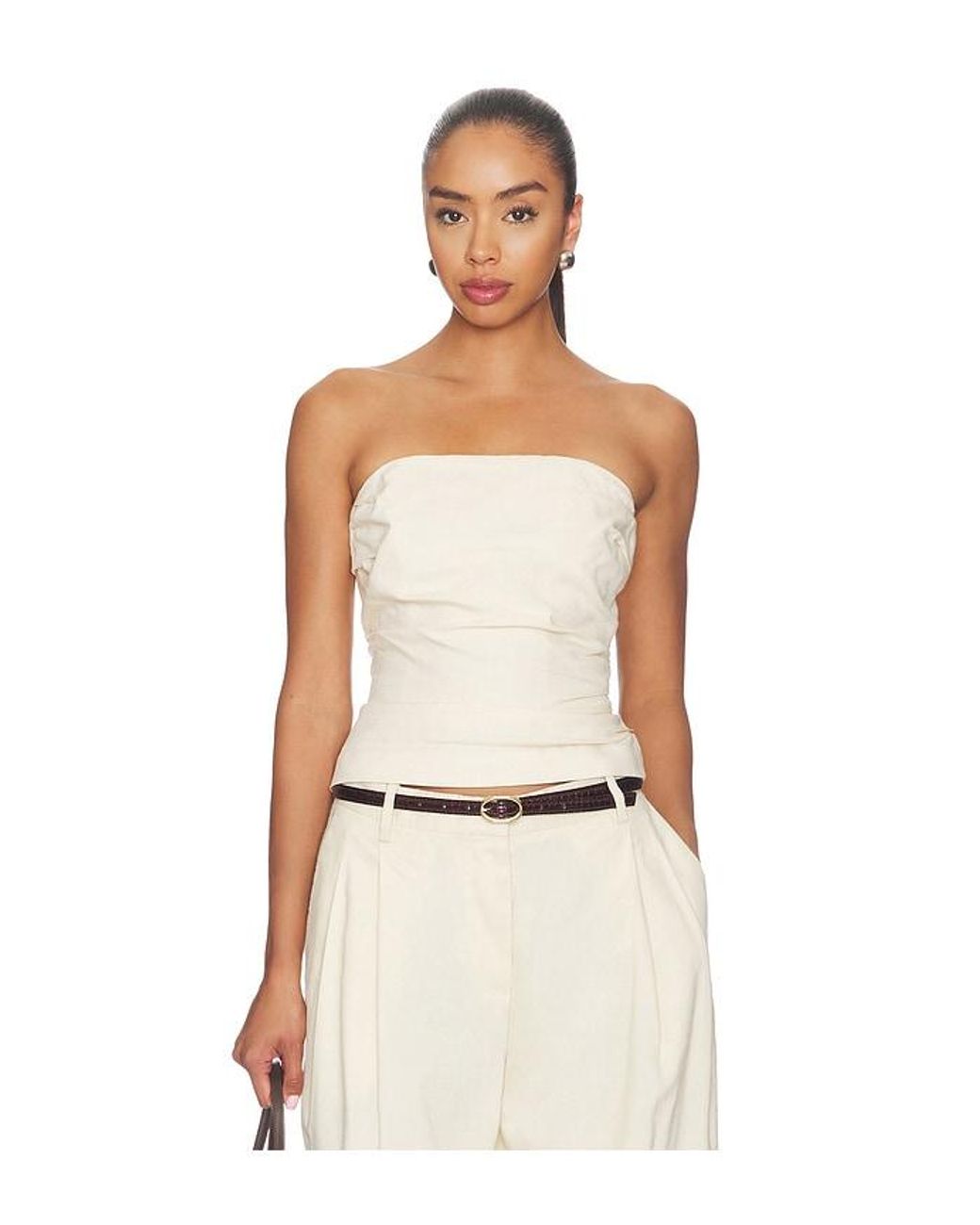 Anine Bing Natural Tyla Top