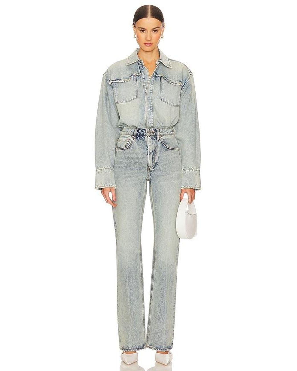 GRLFRND Blue Melanie High Rise Boot Cut Jeans