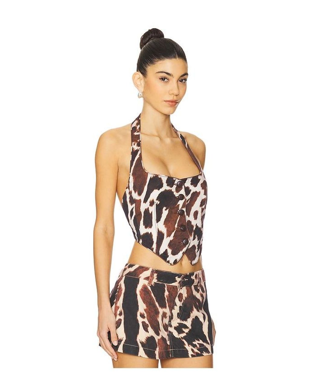 WeWoreWhat White Halter Vest