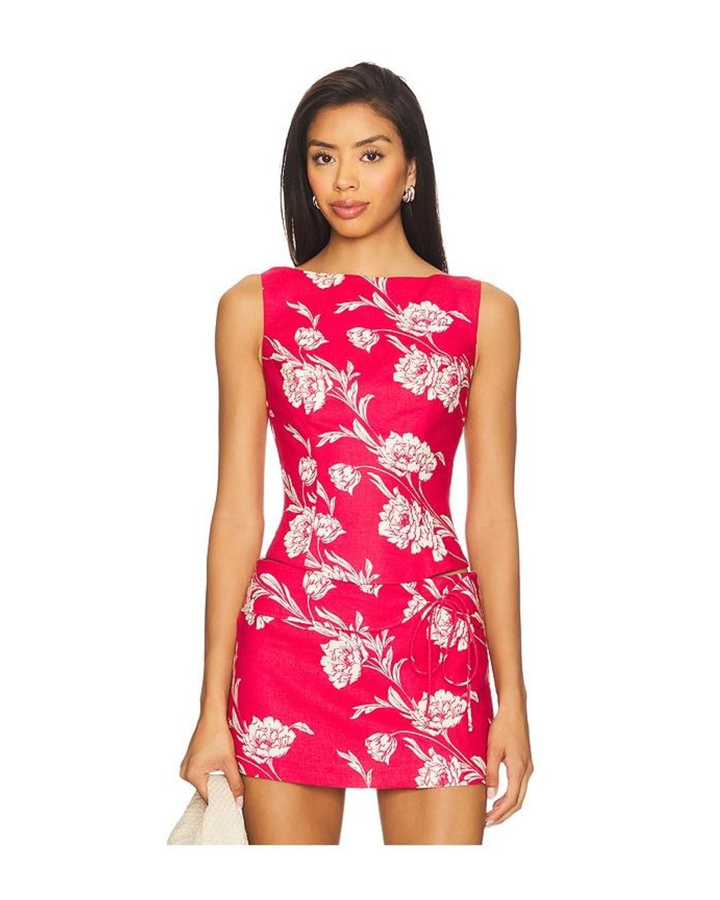 Amanda Uprichard Red X Revolve Ines Top