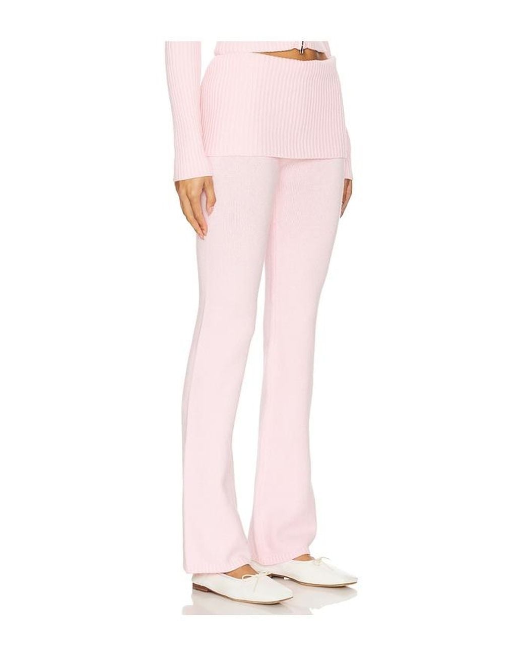 Frankie's Bikinis Pink Aimee Cloud Knit Pant
