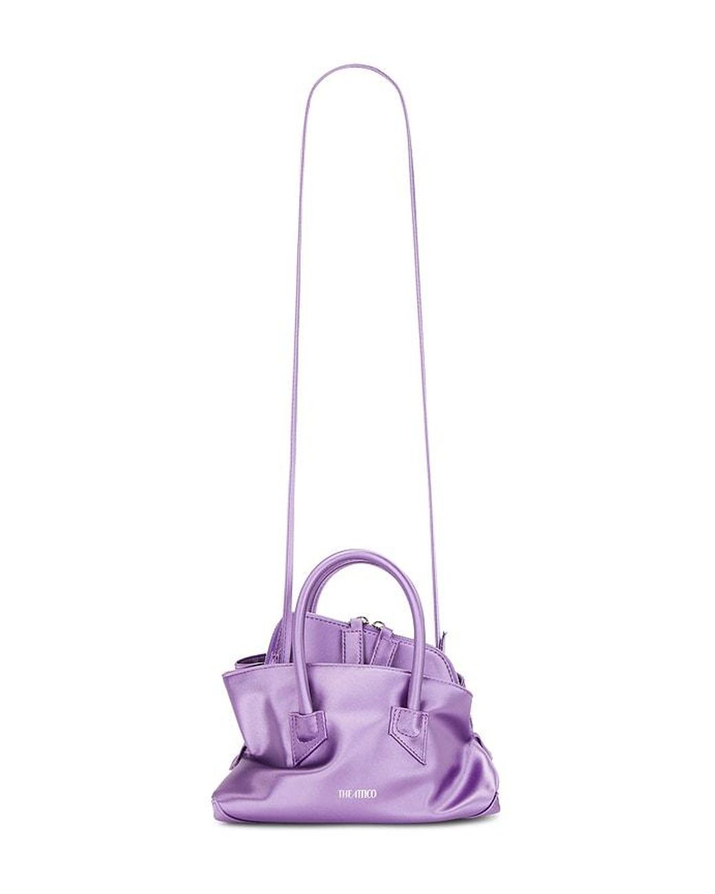The Attico Purple La Passeggiata Mini Top Handle Bag