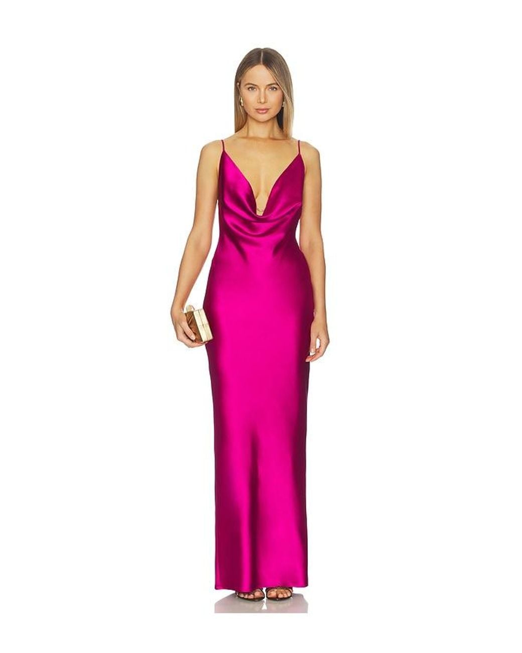 Nookie Pink Valerie Drape Gown