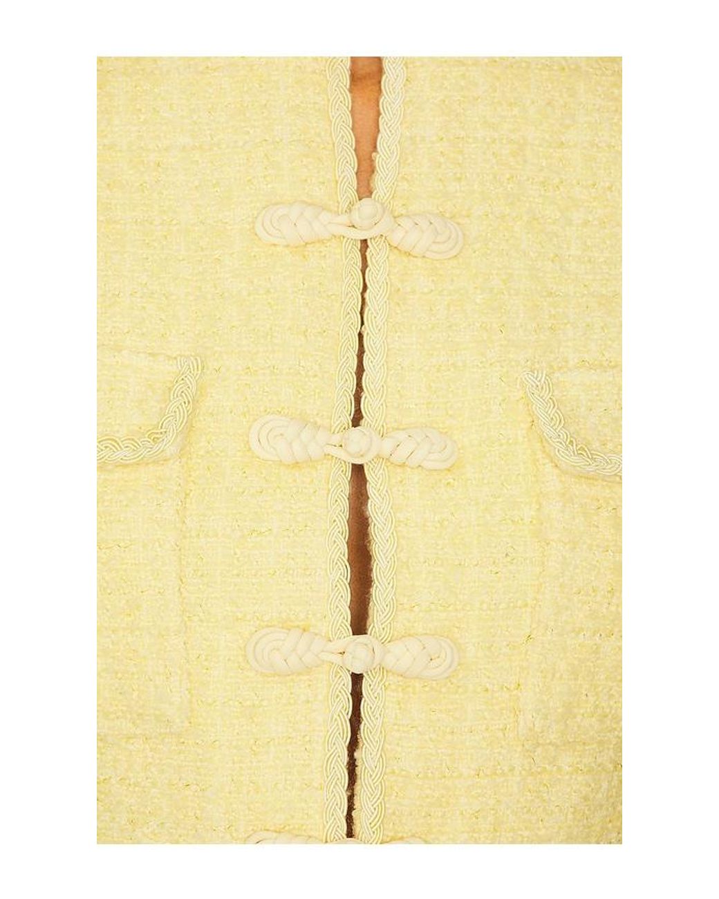 SAU LEE Yellow Abbie Tweed Jacket