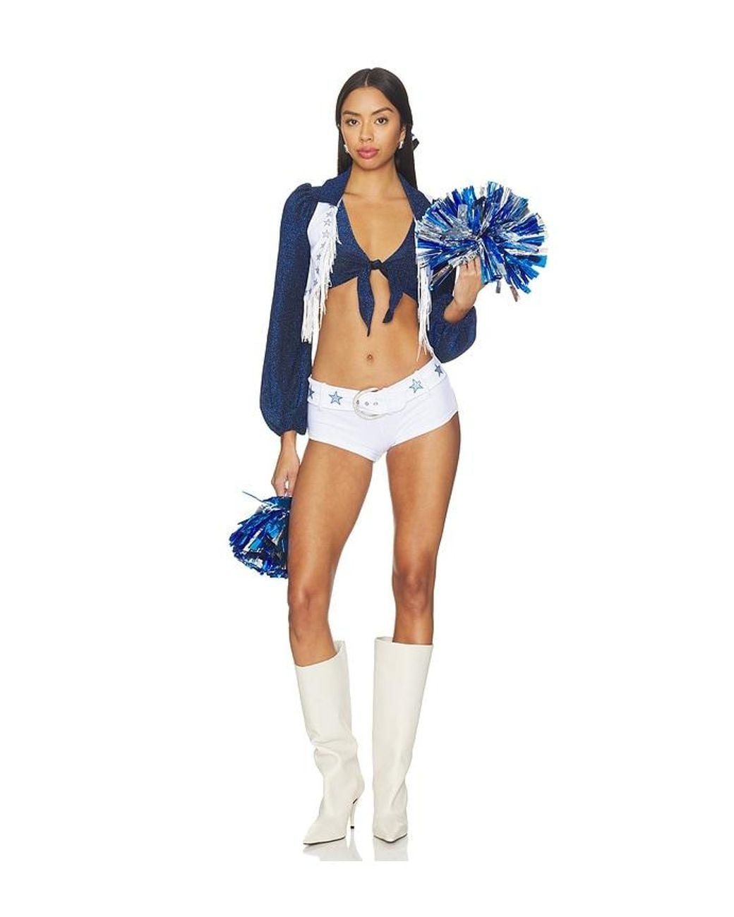 Dolls Kill Blue Lone Star Cheerleader Costume