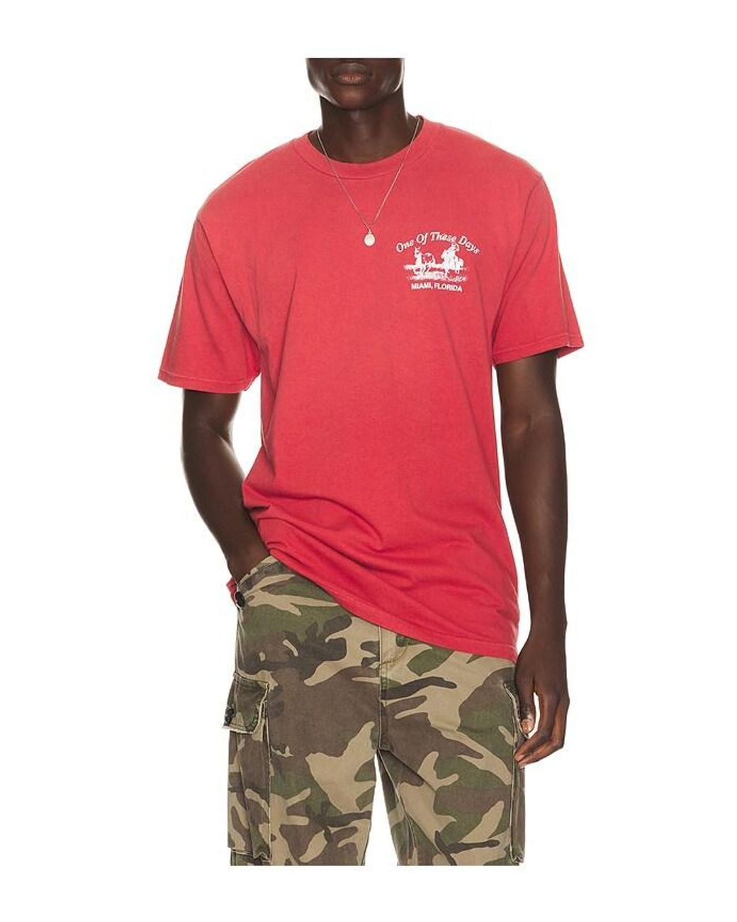 One Of These Days Red X Revolve X Fwrd Miami Design 16 Tee for men