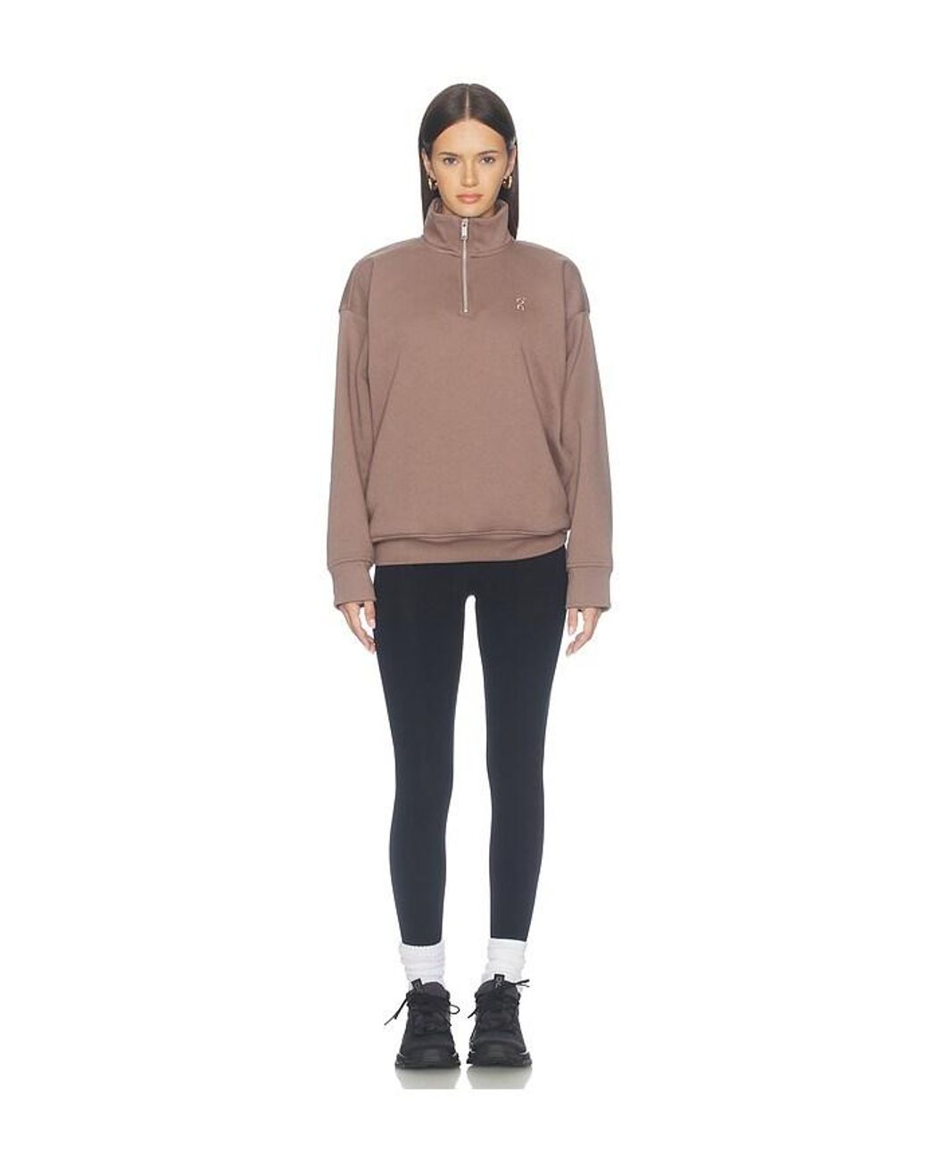 On Shoes Brown Club Collective 1/4 Zip