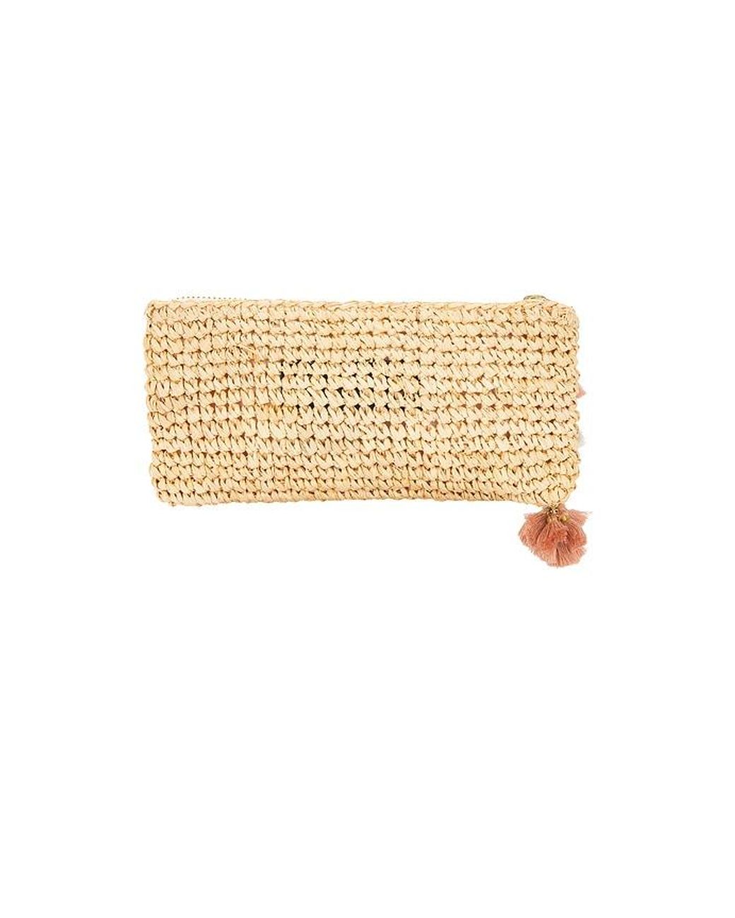 Flora Bella Natural Alegre Crochet Raffia Clutch