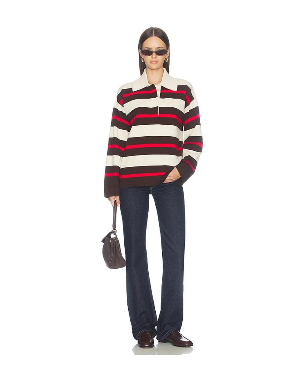 TOP POLO ESTER en Red ALIGNE