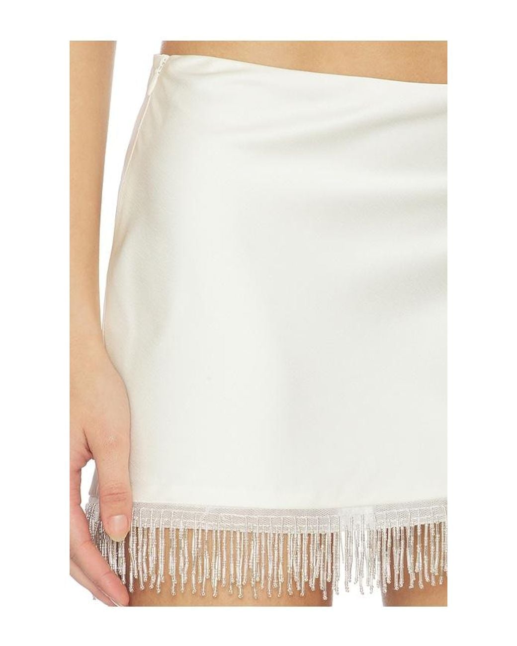 Runaway the Label White Valia Low Waist Mini Skirt