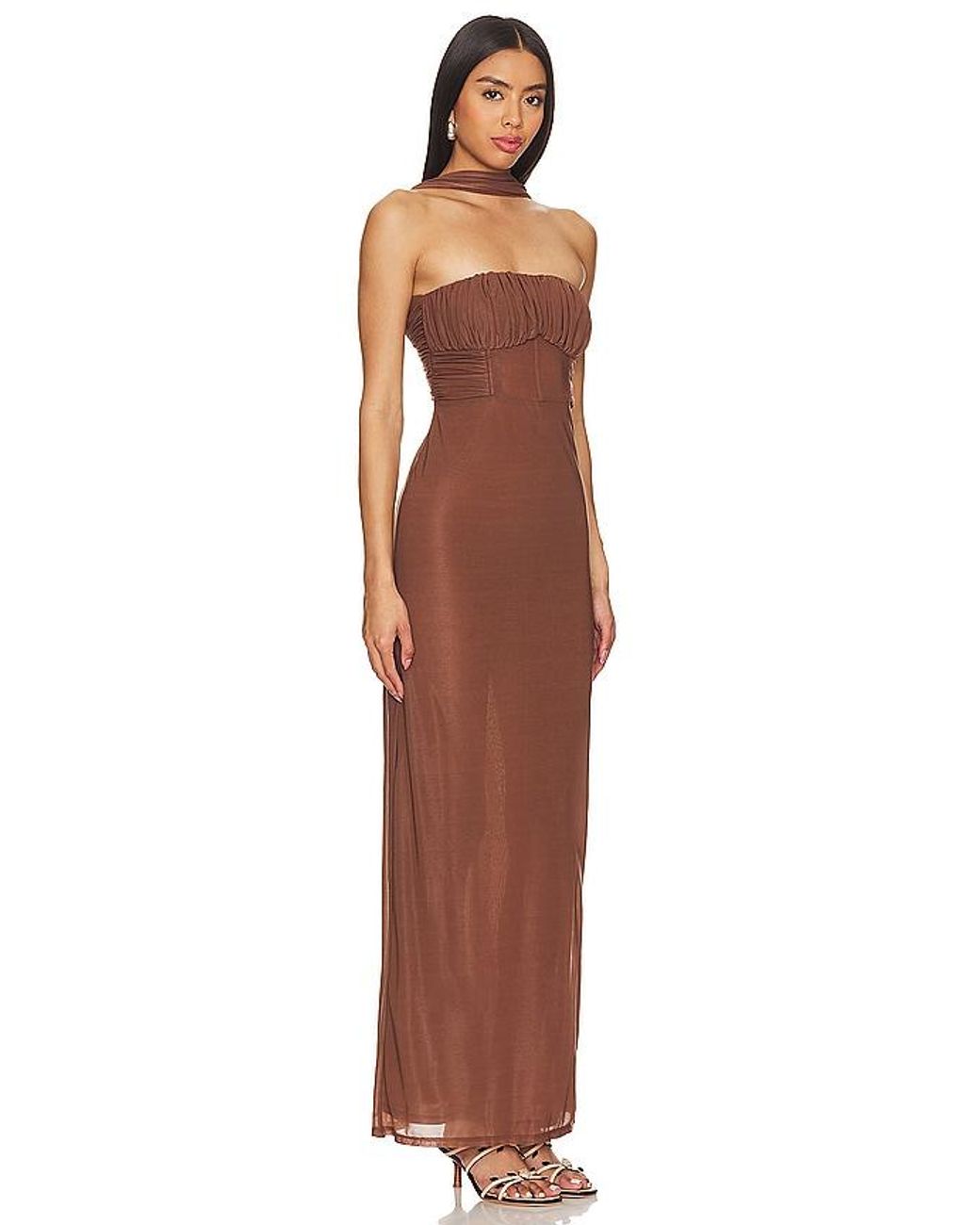 LPA Brown Vittoria Maxi Dress