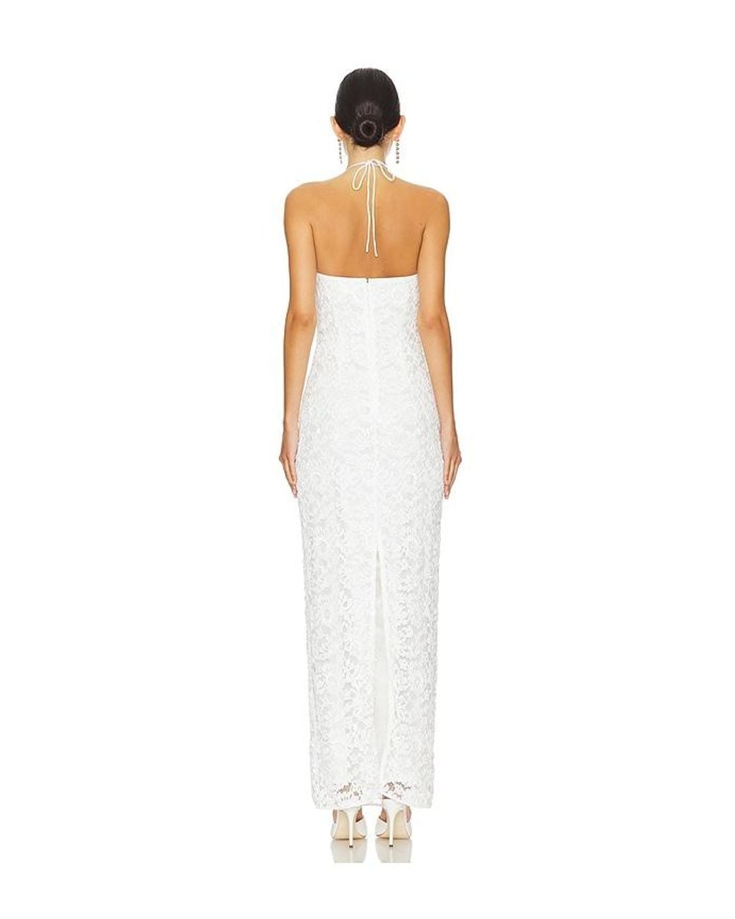 Lovers + Friends White Eloise Embellished Maxi Dress