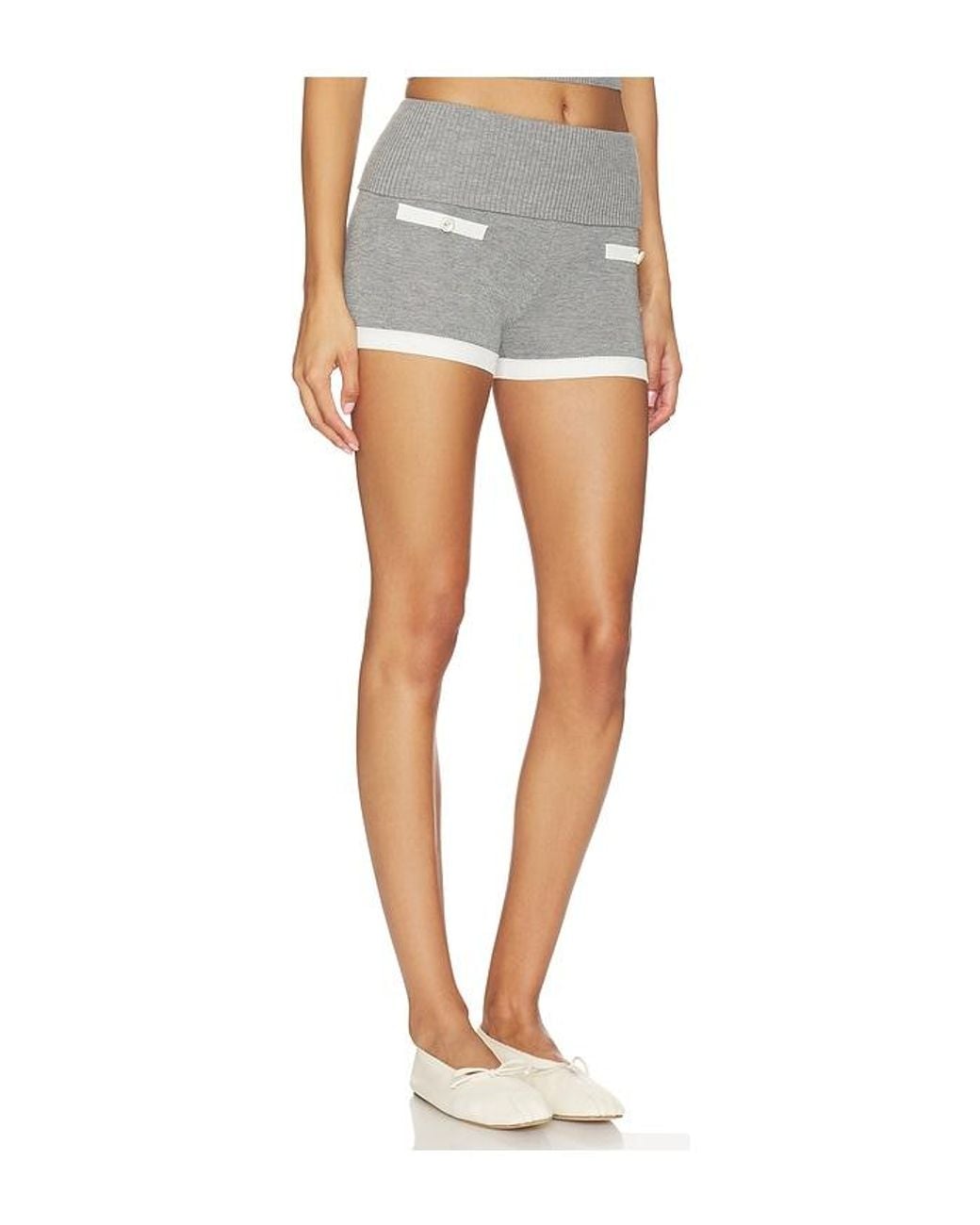 Nana Jacqueline Gray Millie Knit Shorts