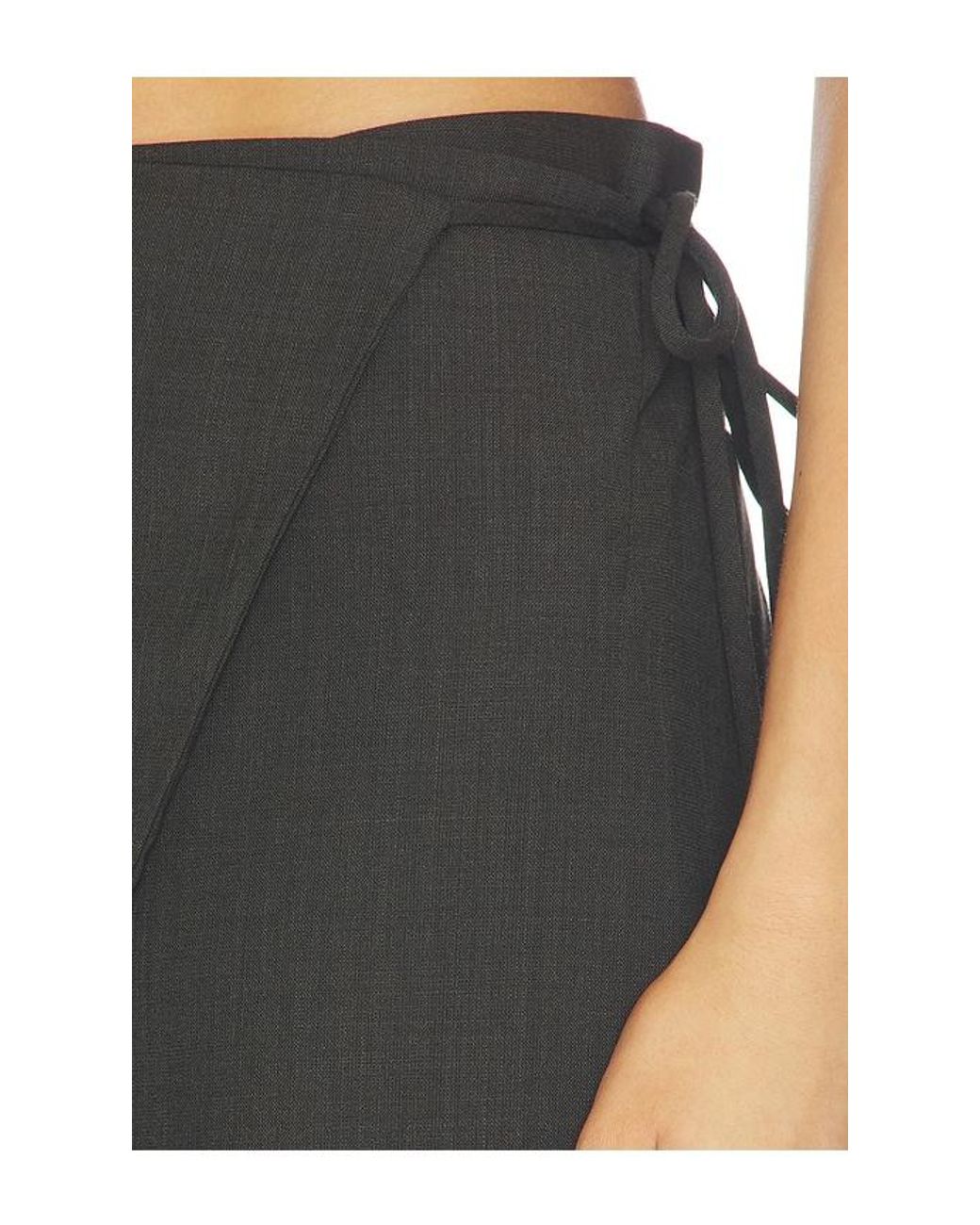 St. Agni Black Wrap Rouleau Pants