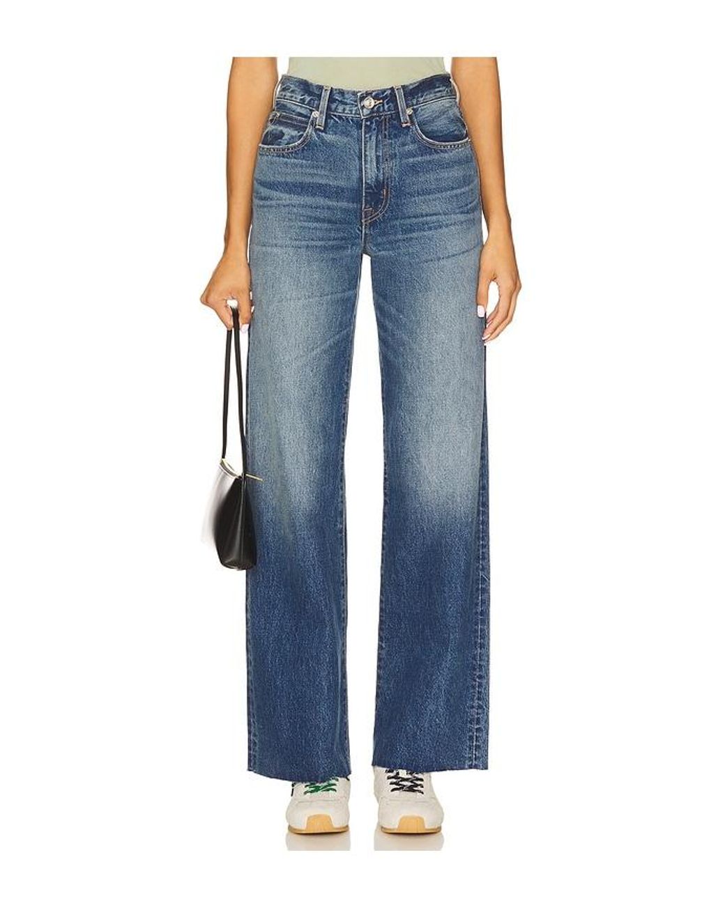 SLVRLAKE Denim Blue Grace Wide Leg Jeans