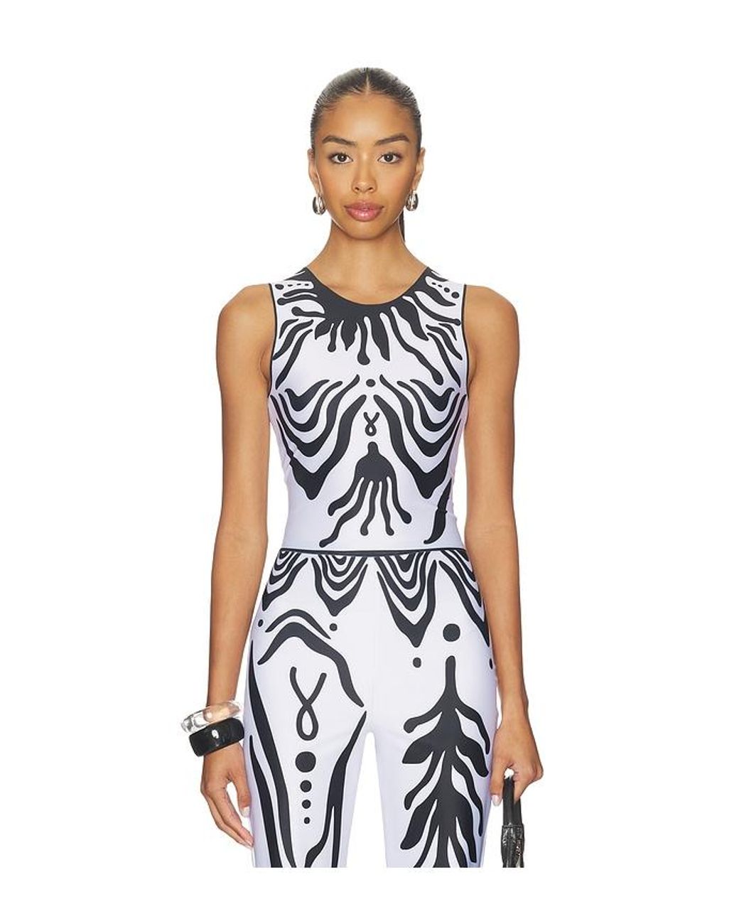 DI PETSA White Iris Lycra Tank Top
