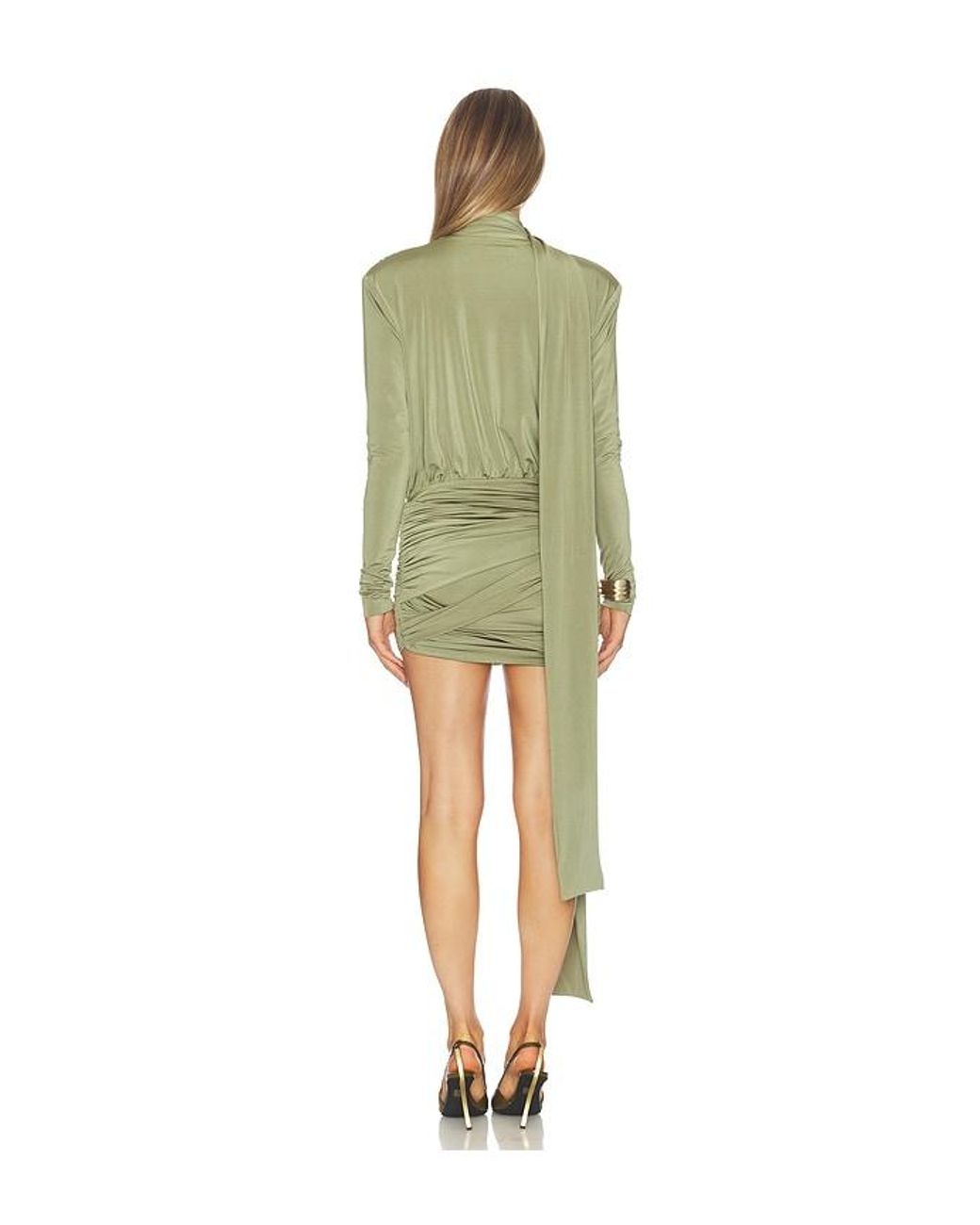 AWAVE Studio Green Mini Long Sleeve Dress