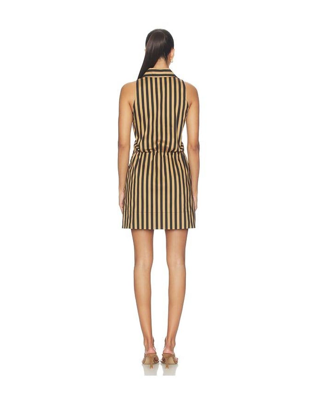 Simon Miller Natural Inna Sleeveless Poplin Mini Dress