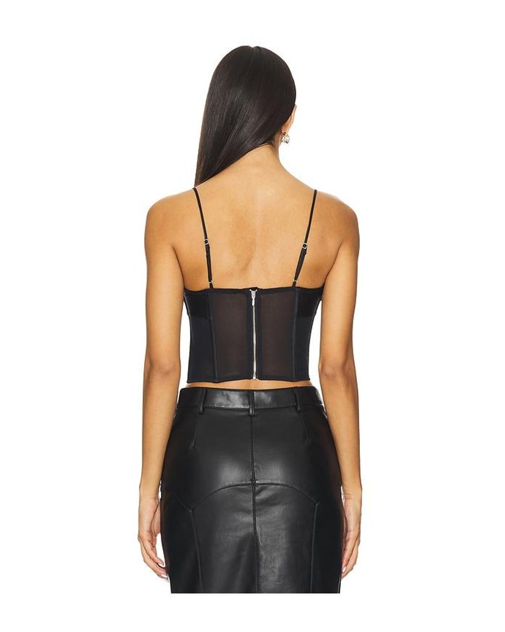 Fleur du Mal Black Nora Corset Top