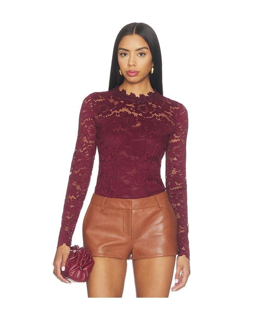 Generation Love Red Vix Lace Top