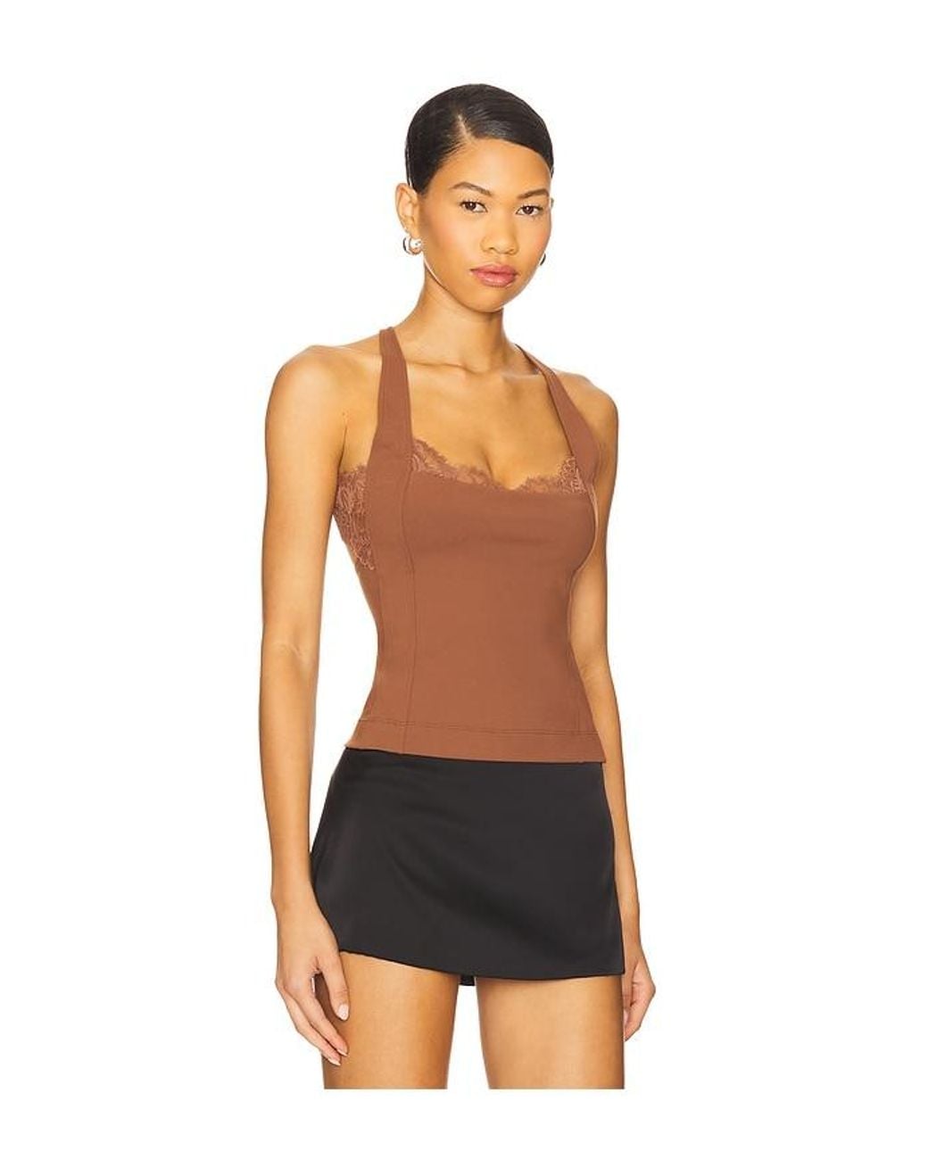 Free People Black Looking Good Cami