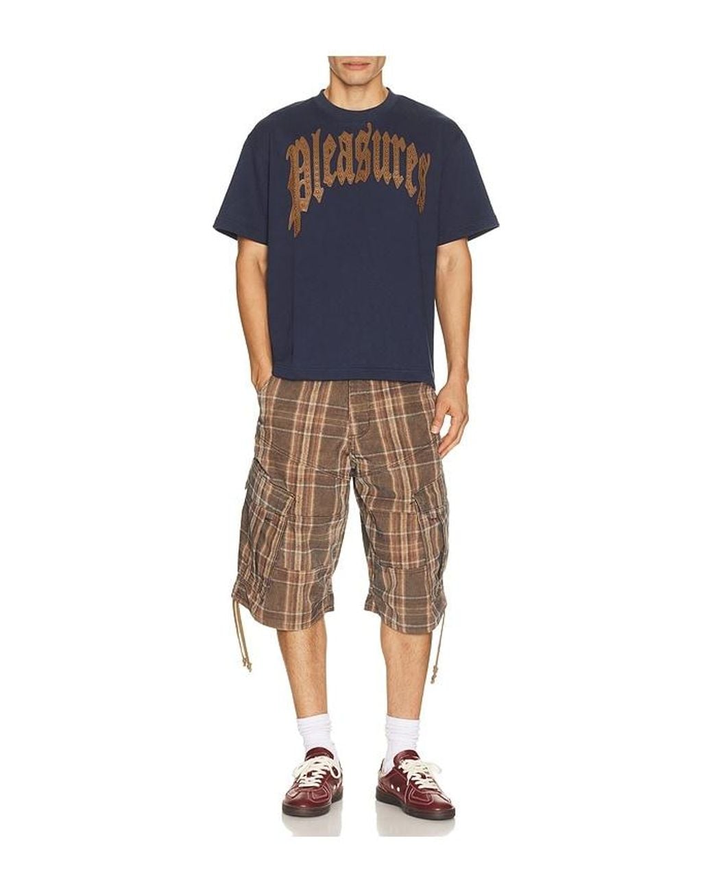 Pleasures Blue Twitch Studded Tee for men